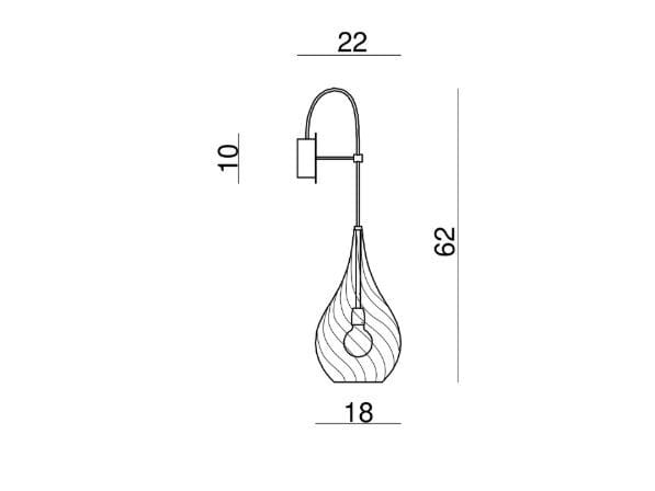 Настенный светильник из дутого стекла Cangini & Tucci Tear ARCH-00032060 - Вид №3