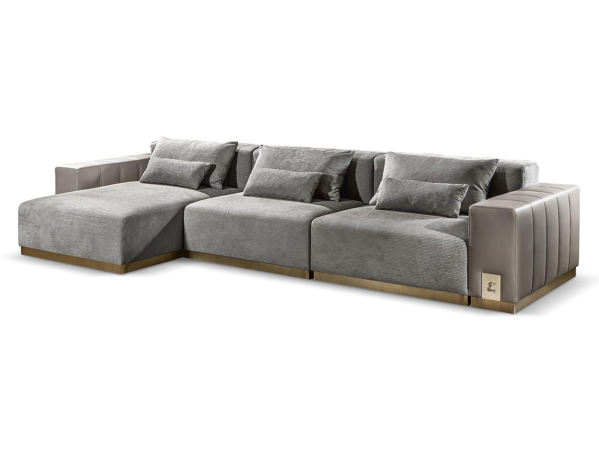 Кожаный диван с полуостровом Cantori VIETRI ARCH-00113248 - Вид №1