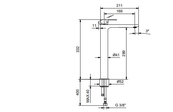 Однорычажный смеситель для раковины Fantini Rubinetti Myo ARCH-00020656 - Вид №1