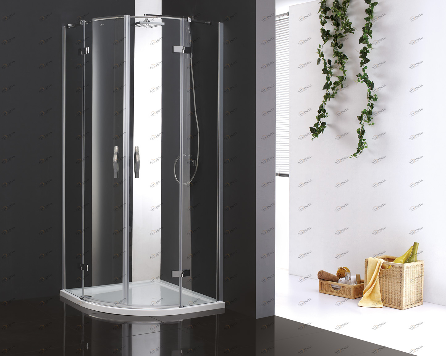 Душевой уголок CEZARES BERGAMO-W-R-2-100-ARCO-C-Cr-IV