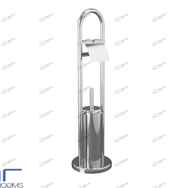 ЕРШИК ДЛЯ УНИТАЗА НАПОЛЬНЫЙ КОМБИНИРОВАННЫЙ SIL ХРОМИРОВАННАЯ СТАЛЬ SALGAR Аксессуары для ванной Salgar 12893