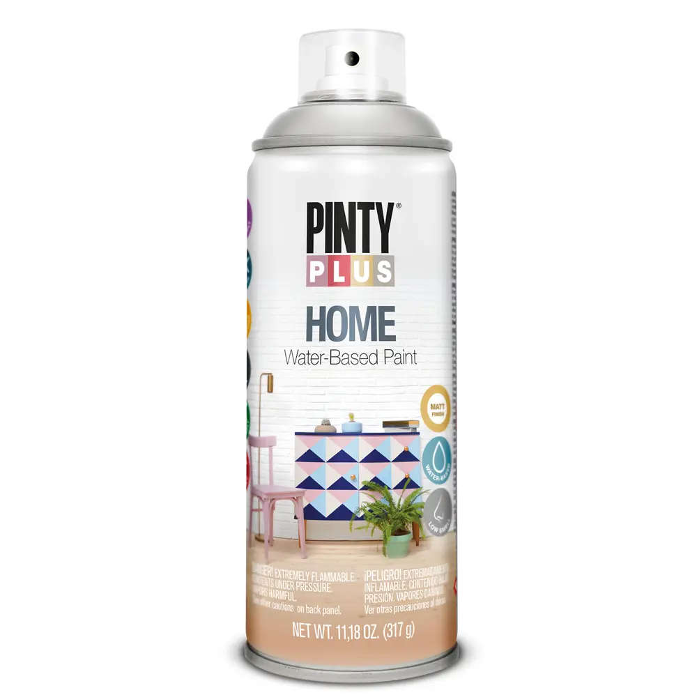 Краска аэрозольная Pinty Plus Home цвет лунный серый 520 мл 84004135 STLM-2085859 Santreyd 