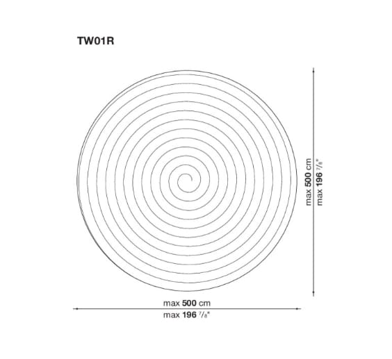Открытый круглый полиолефиновый ковер B&B Italia Outdoor TWIST ARCH-00077352 - Вид №5