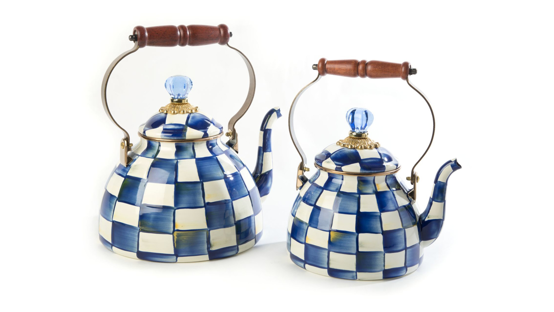 10654495 Mackenzie-Childs Чайник 3л Royal Check Сталь  - Вид №1