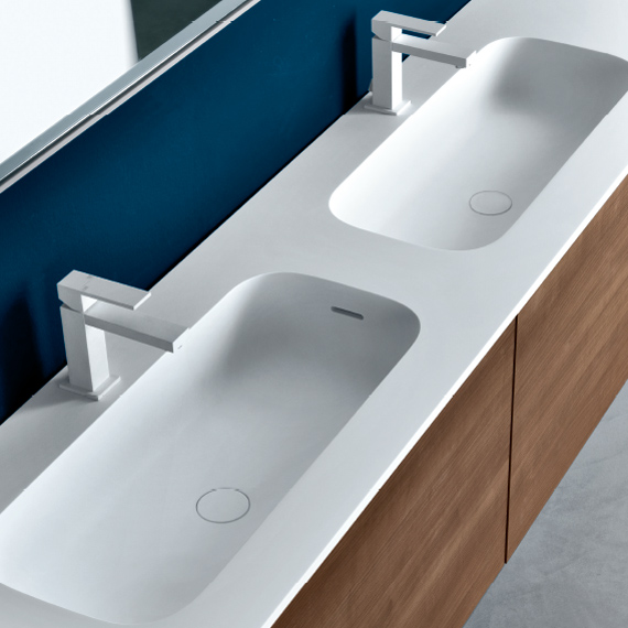 Round Интегрированные столешницы с умывальником Falper 