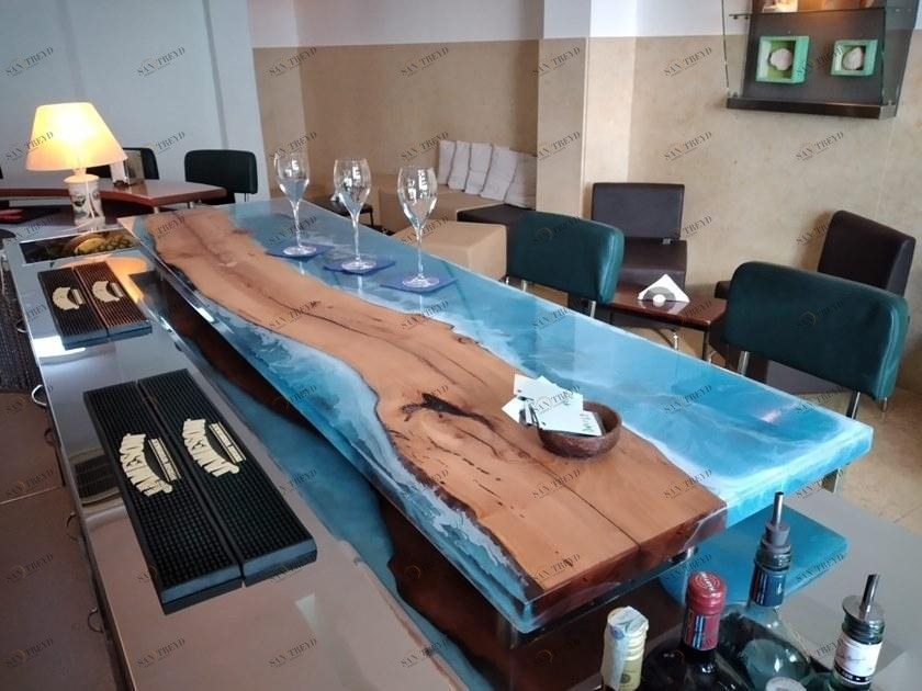 ANTICO TRENTINO Барная стойка из дерева Briccola Lebrìc design - legno e resina sun-id-1516292