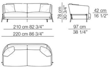 arflex Диван из ткани Cradle sun-id-1361394 - Вид №7