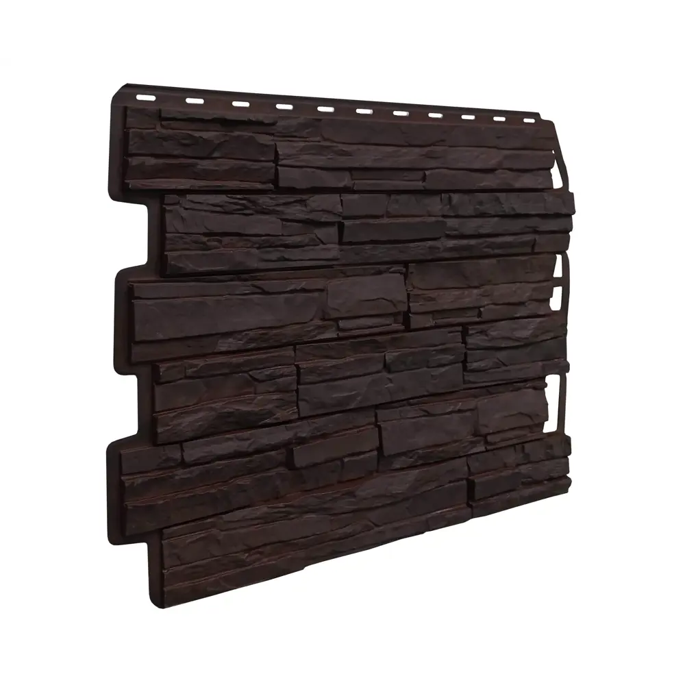 89355941 Панель фасадная полипропилен Fineber Скол 595x795 мм цвет темно-коричневый STLM-1017228 - Вид №1