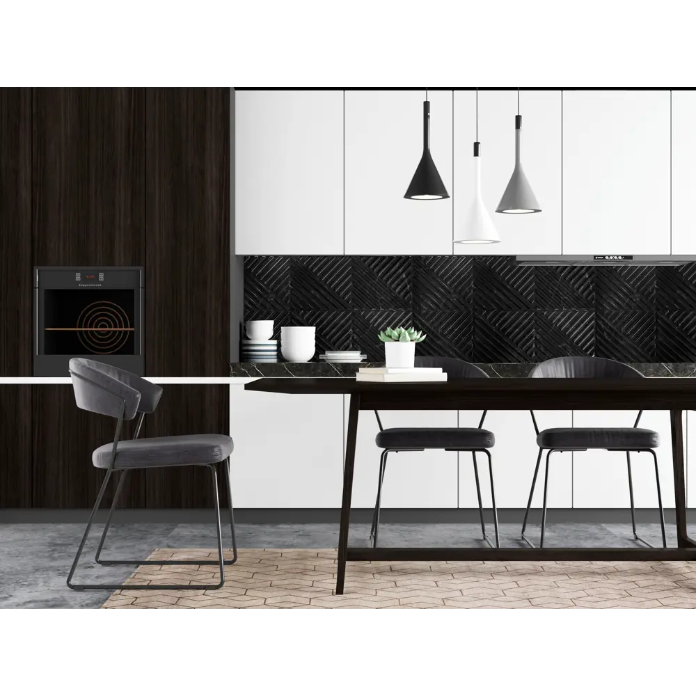 GRACE Стеновая панель ПВХ Мрамор Антико черный для влажных помещений 89341768 STLM-1015204 - Вид №5