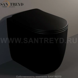 531831 Приставной унитаз напольный Черный Kerasan Nolita Италия