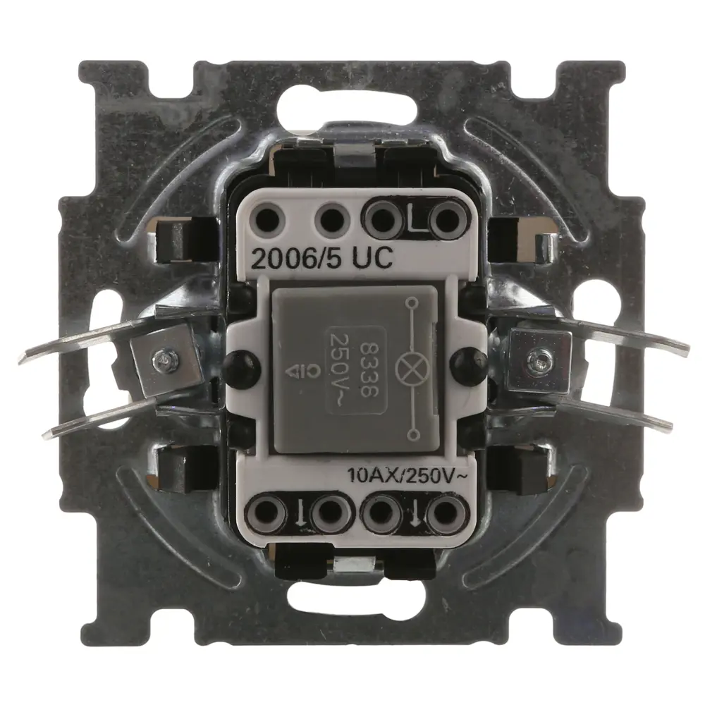 Выключатель встраиваемый ABB Basic 55 2 клавиши с подсветкой, цвет белый Basic55 STLM-2081416 - Вид №3