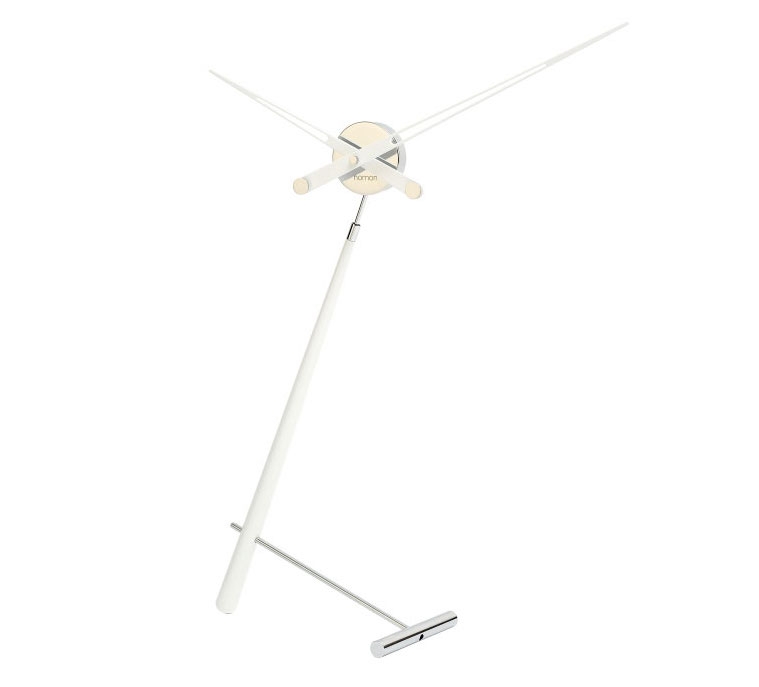 072344 Настольные часы L хром-белый Nomon Puntero 