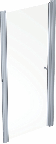 502.007.00.5 Распашная дверь IDO Showerama 10-0, IDO Showerama 10-0, матовый профиль / прозрачное стекло, 850 мм  - Вид №2