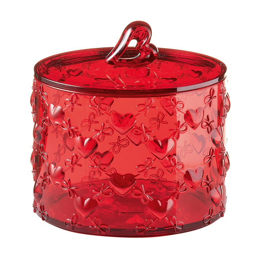 11520065 Контейнер с крышкой love малый красный Guzzini 