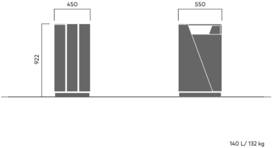 VESTRE Урна для мусора с пепельницей Bloc sun-id-1465457 - Вид №7