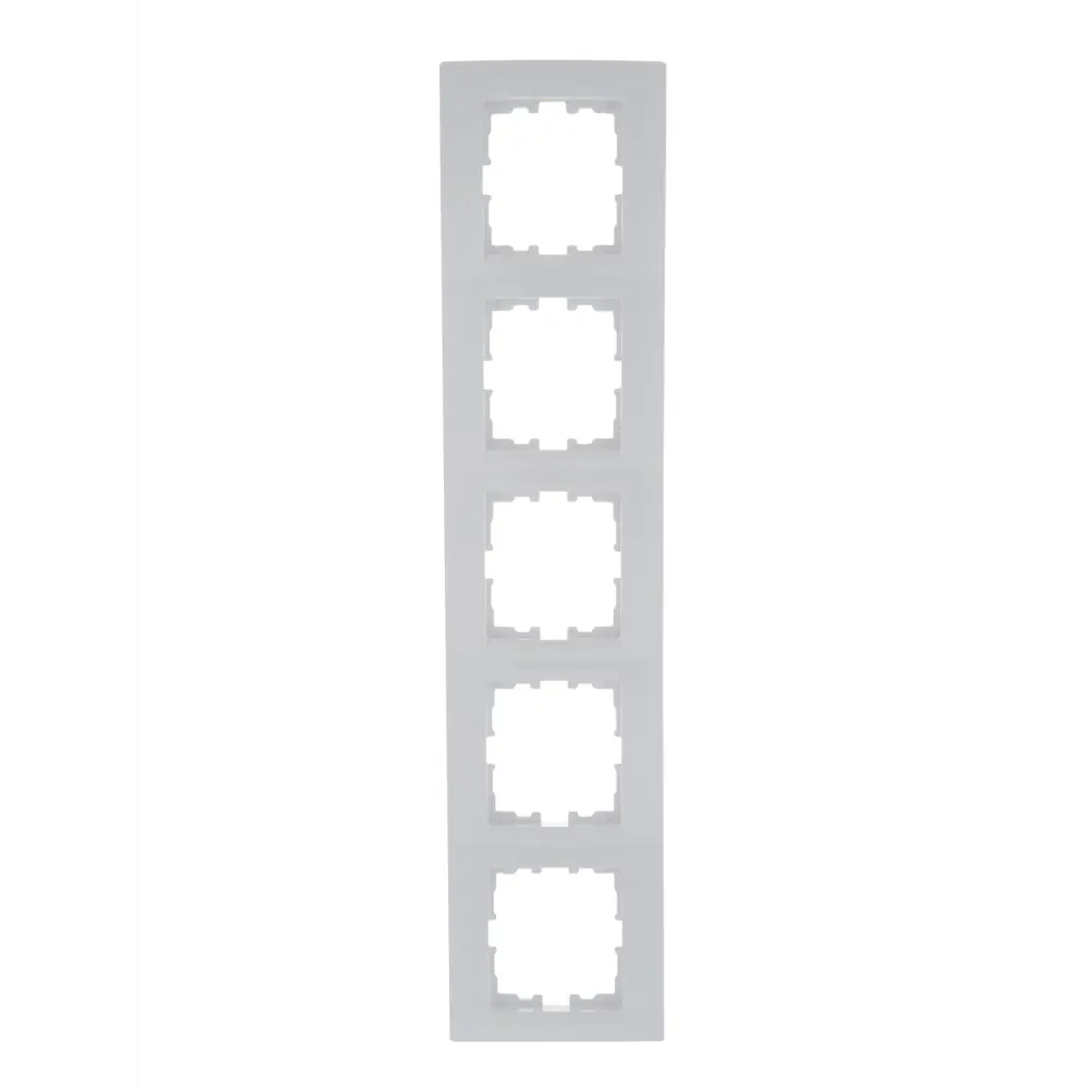 Рамка для розеток и выключателей Lezard Karina 5 постов горизонтальная цвет белый STLM-2130142