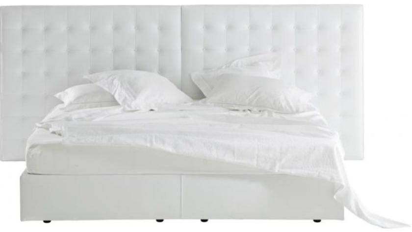Ligne Roset Двуспальная кровать с обивкой из ткани с тафтинговым изголовьем  15120405-15120605  - Вид №1