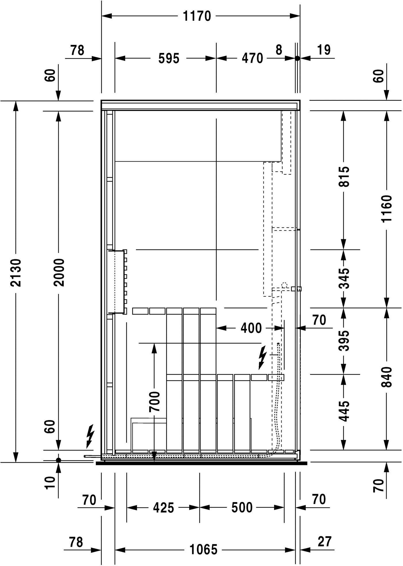 7511..001011000 Сауна Inipi B, угловая или пристенная Inipi B #7511 2365 x 1170 x 2130 мм Белый глянцевый декор Duravit  - Вид №5