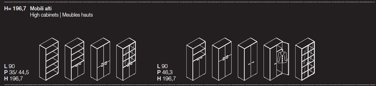 Las Mobili Модульный офисный книжный шкаф Contenitori universali evo sun-id-1510677 - Вид №6