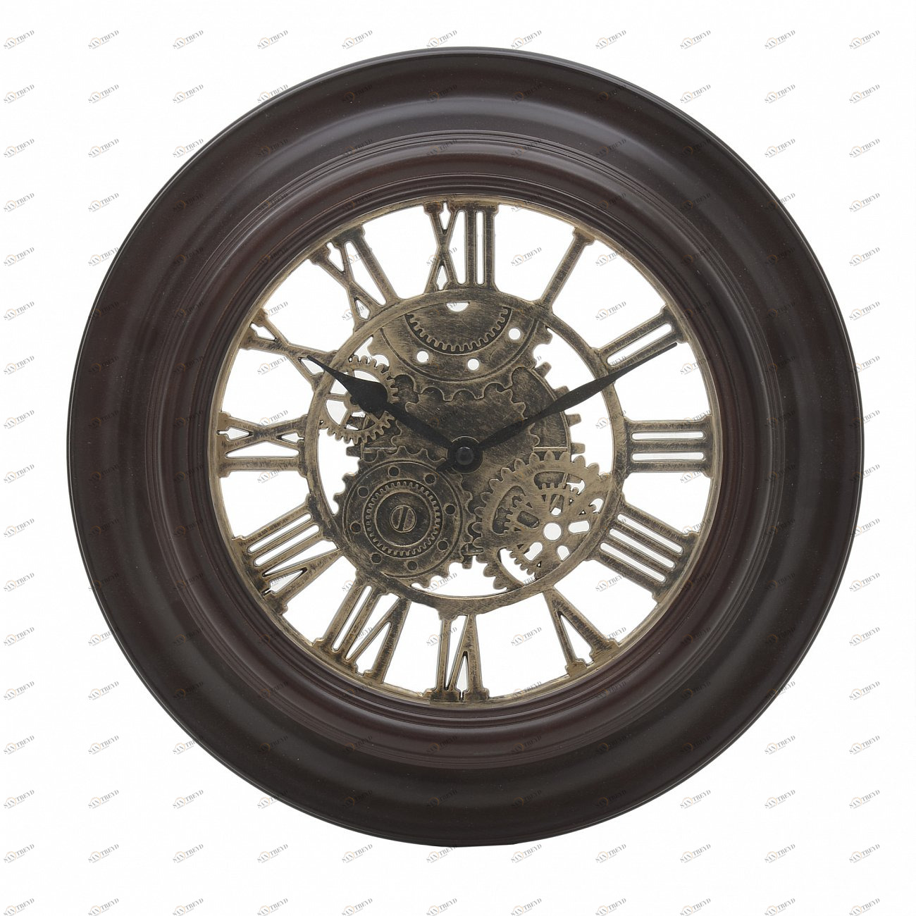 Часы настенные круглые 31 см коричневые TO4ROOMS  00-3838238 Коричневый 