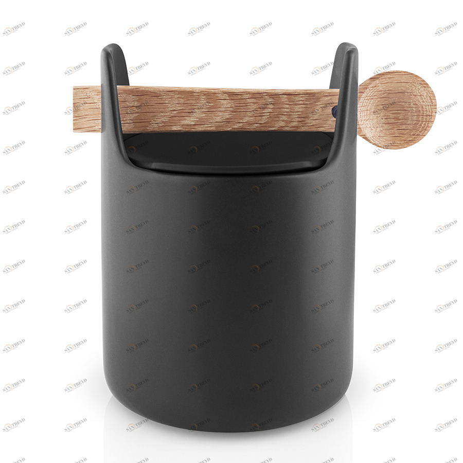 Банка с крышкой и с ложкой 15 см черная Toolbox EVA SOLO  00-3871200 Черный 