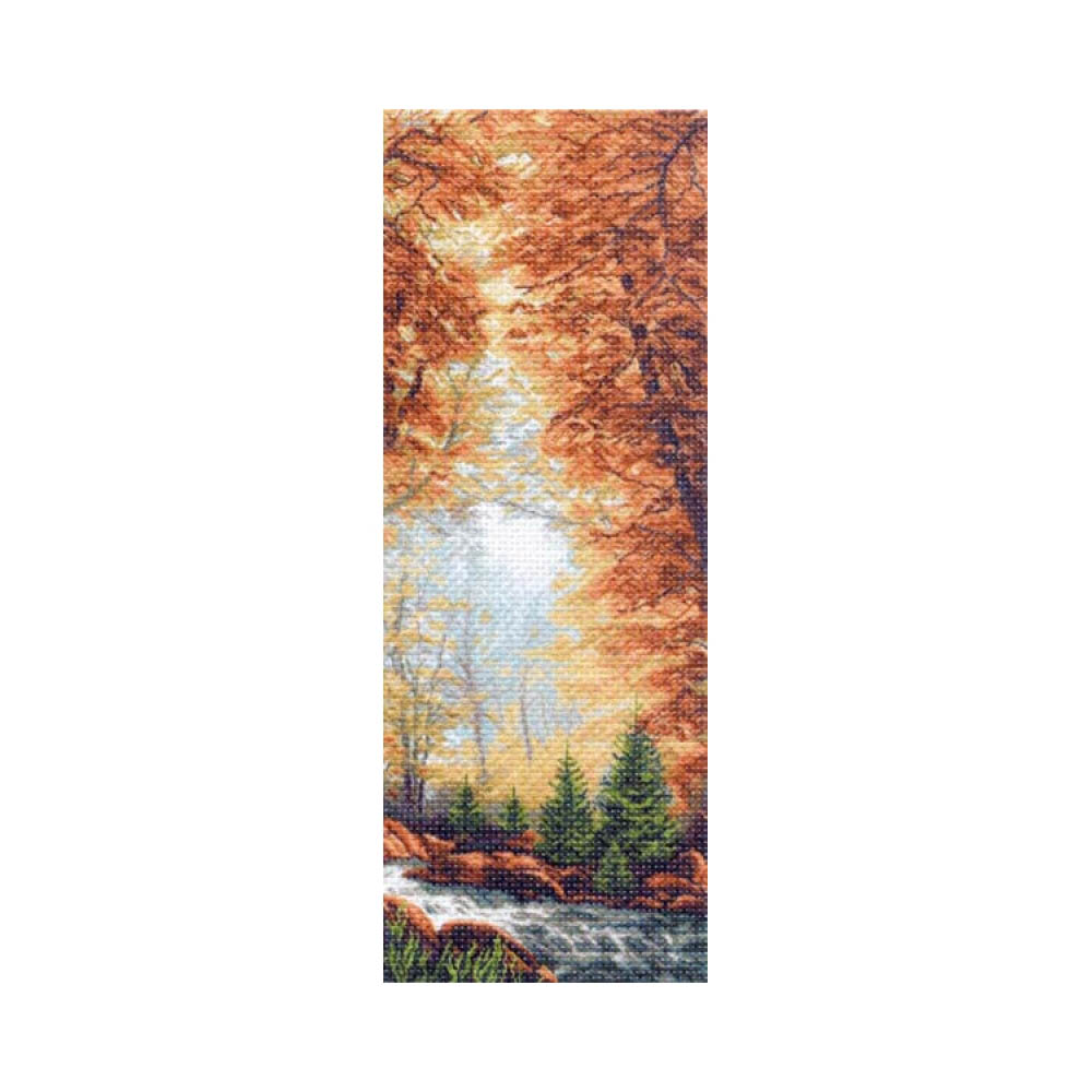 1364 Канва/ткань с рисунком Рисунок на канве 40 см х 90 см "Золотая осень" Матренин посад 