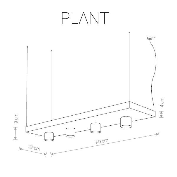 Подвесной светильник Nowodvorski Plant 9381 NOWODVORSKI ДИЗАЙНЕРСКИЕ, PLANT 199527 Черный  - Вид №1