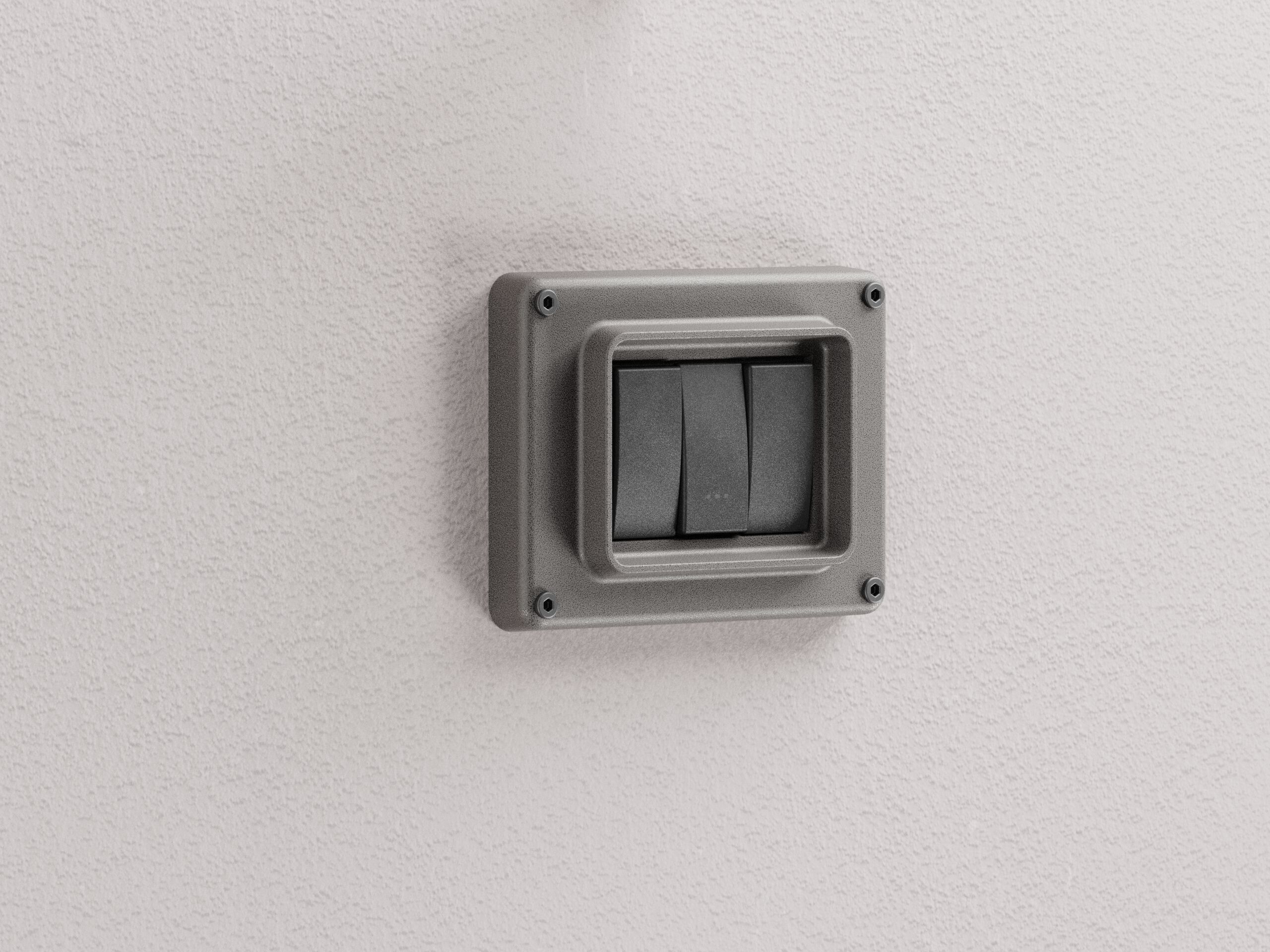 Анодированная алюминиевая пластина для розеток и выключателей Genuit Graphite ARCH-00141383