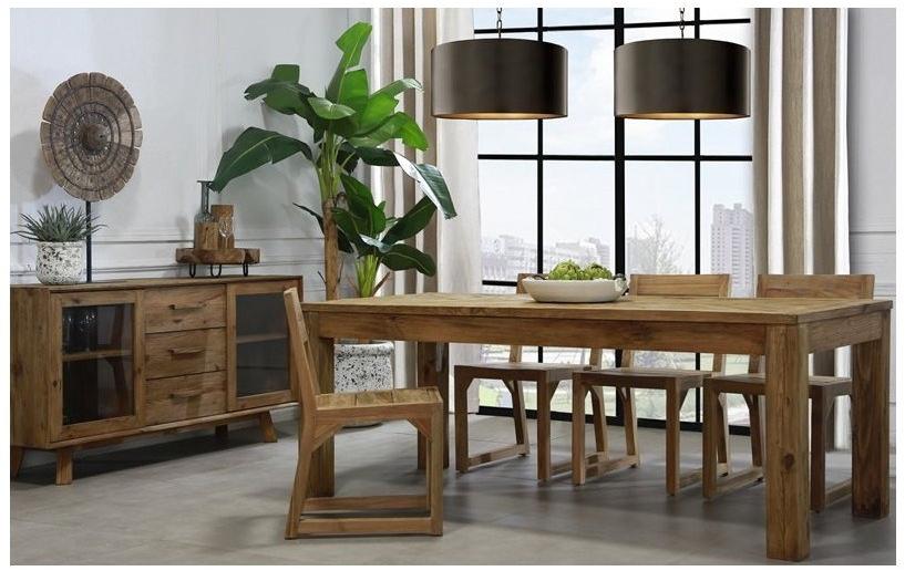 Arrediorg.it® Прямоугольный кухонный стол из массива дерева Woodside Ah710 table  - Вид №1