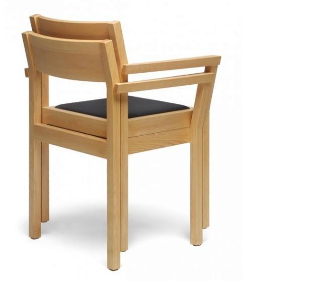 Nikari Штабелируемый деревянный стул с подлокотниками Periferia sun-id-1455407 - Вид №1