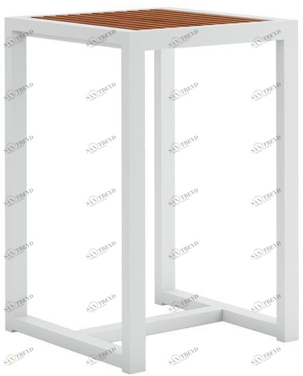 GANDIABLASCO Квадратный садовый высокий стол Dna teak sun-id-1436920