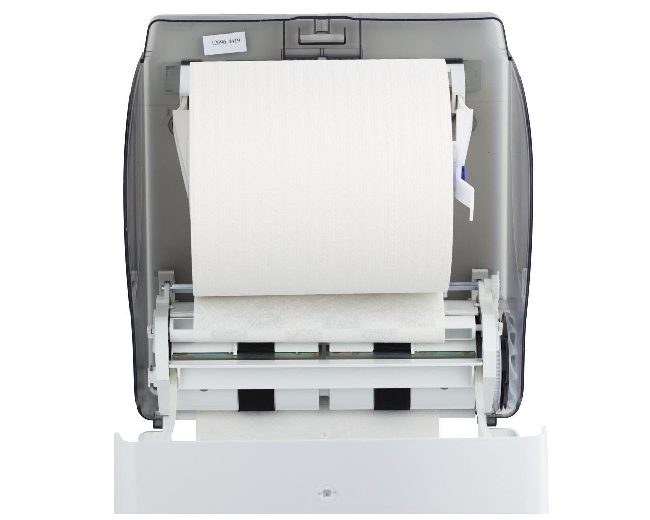 CJB301 Механический диспенсер для бумажных полотенец в рулонах LUX CUT AUTOMATIC MAXI, АБС-пластик, белый Merida  - Вид №5