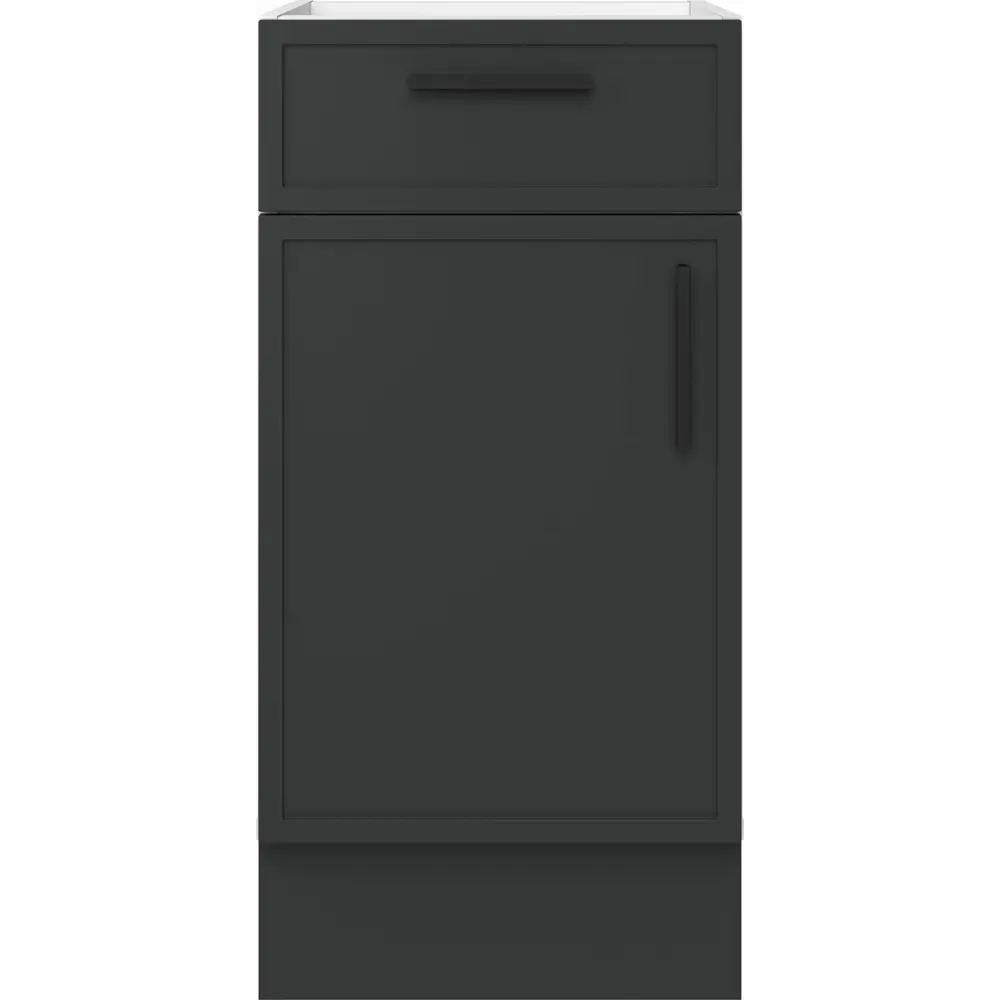 Кухонный шкаф напольный с ящиком Неро 40x82.5x58 см МДФ цвет графит DELINIA STLM-2043167 - Вид №2