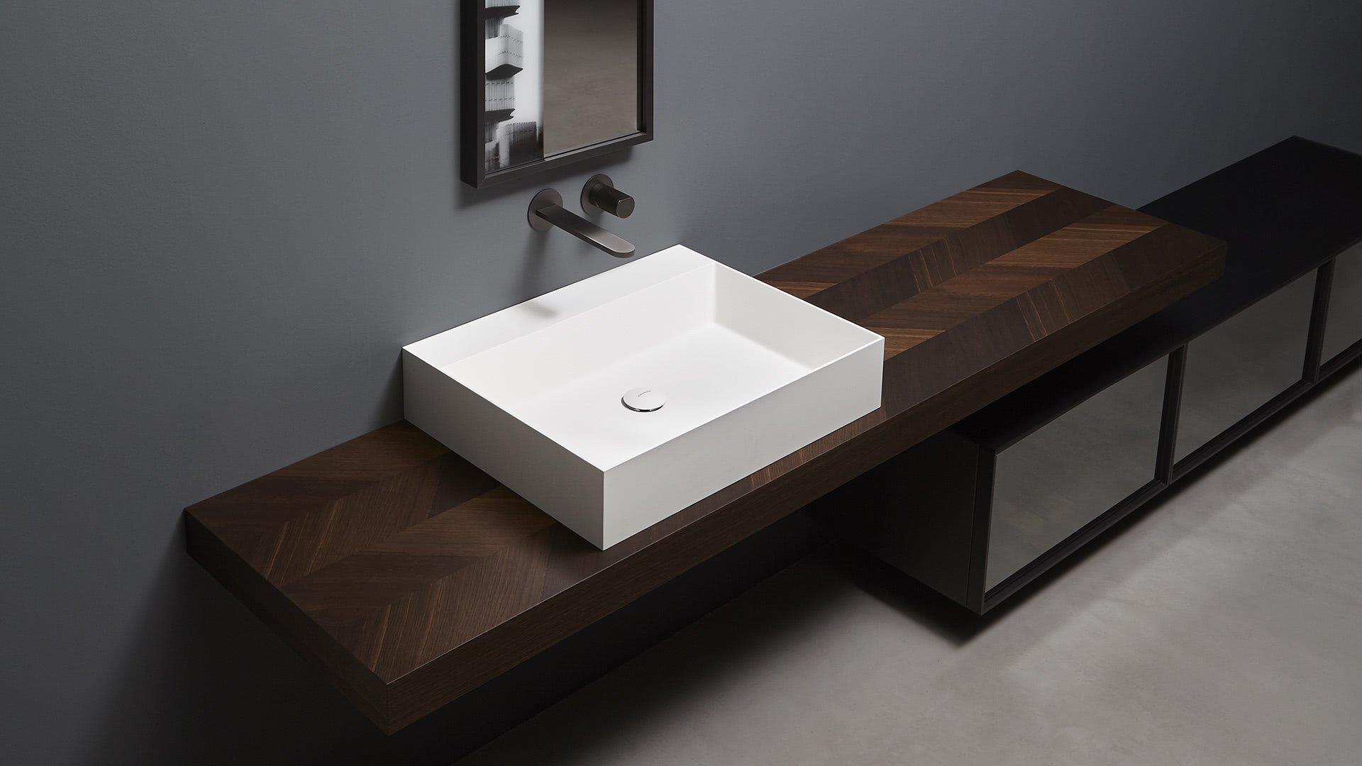 Gestomood Подвесная раковина настенная прямоугольная Antoniolupi  белая  - Вид №5