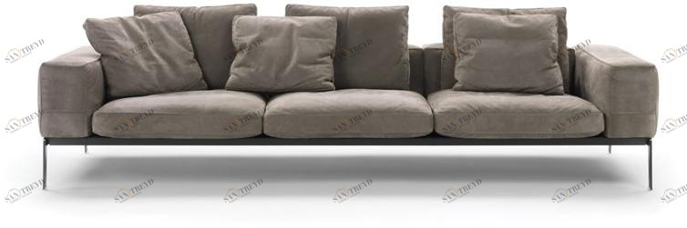 Flexform 3-х местный тканевый диван со съемным чехлом Lifesteel sun-id-1471852