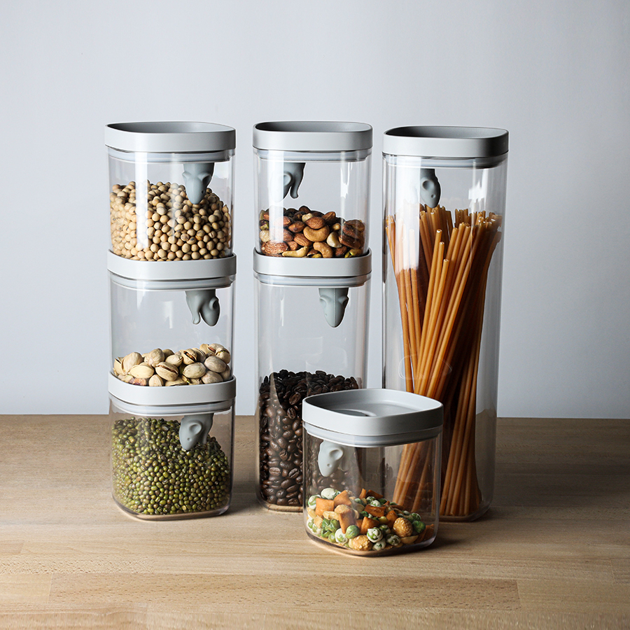 QL10348-CL-GY Набор кухонных емкостей lucky mouse Qualy  - Вид №4