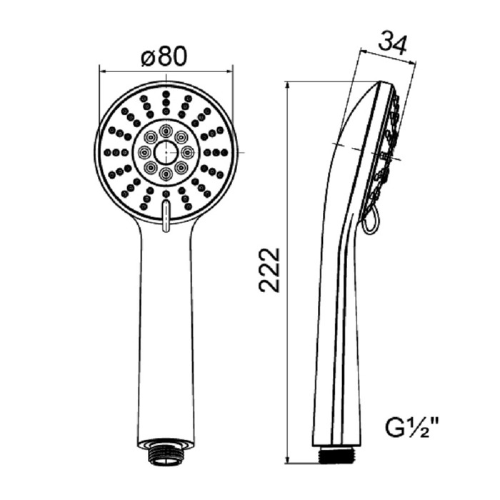 3103F85M18 Milardo Лейки для душа Лейка для душа 3103F85M18 Россия  - Вид №1