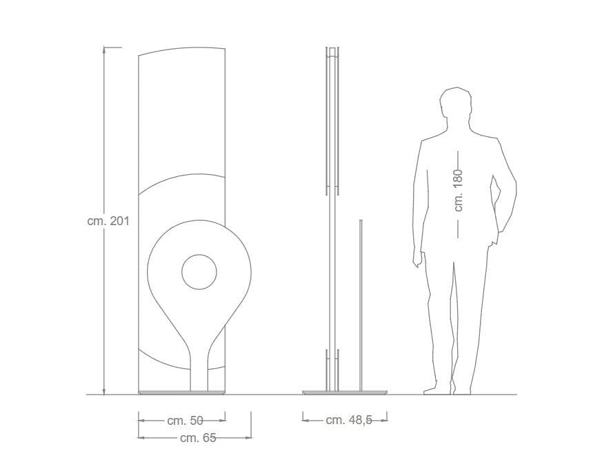 Тотем из оцинкованного листа DIMCAR YOUAREHERE ARCH-00062789 - Вид №1