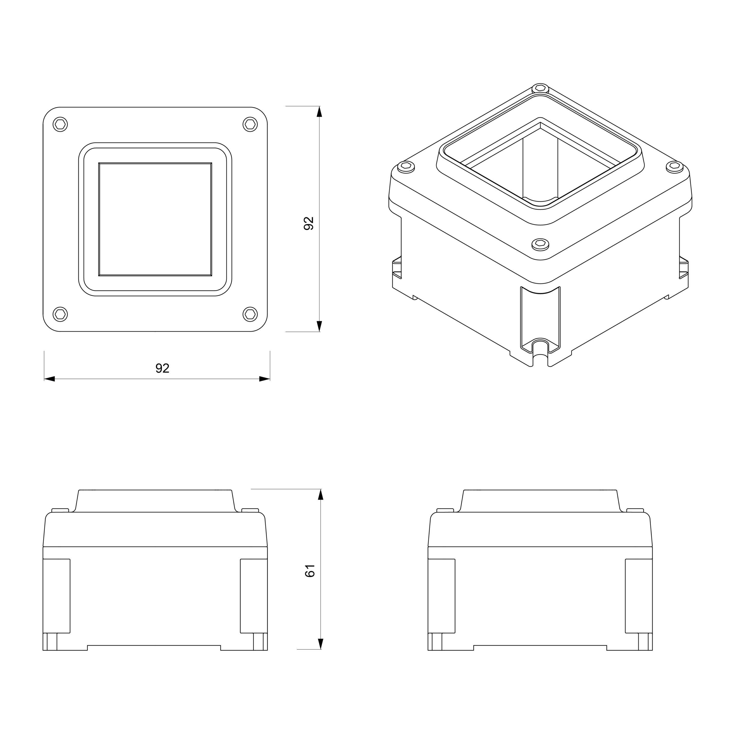 Анодированный алюминиевый ящик для электрической системы Genuit Graphite ARCH-00089551 - Вид №8