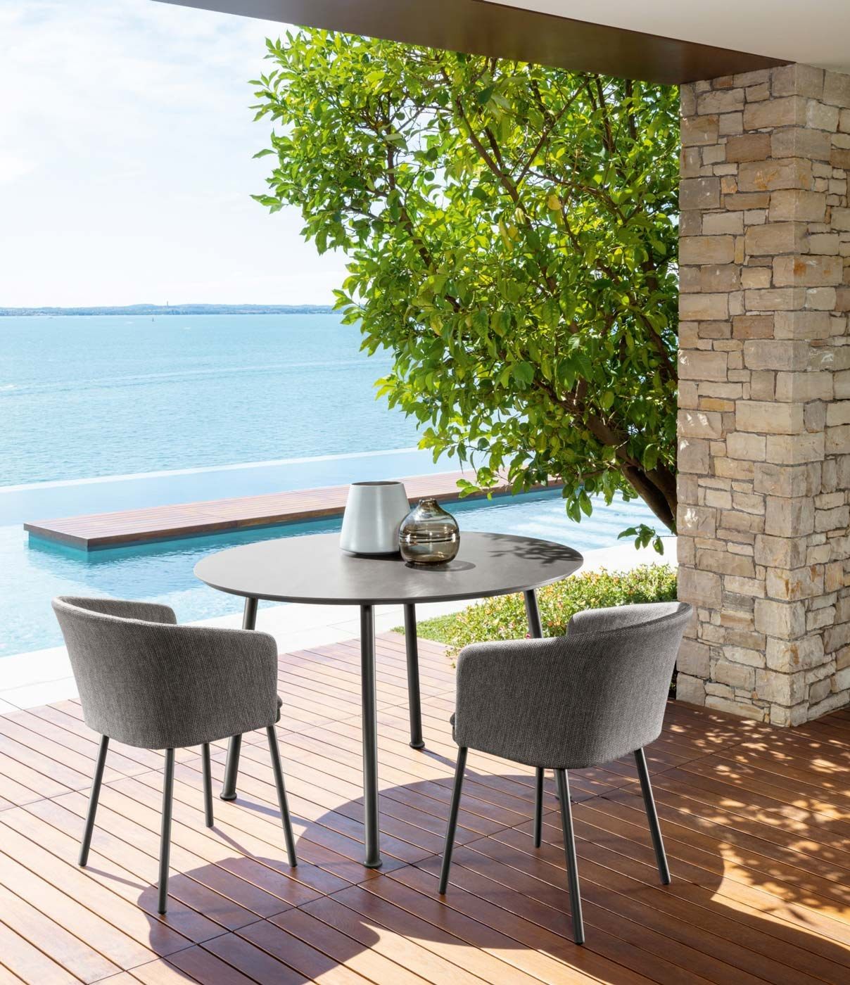 Круглый садовый стол из керамогранита Talenti Slam ARCH-00000654 - Вид №1