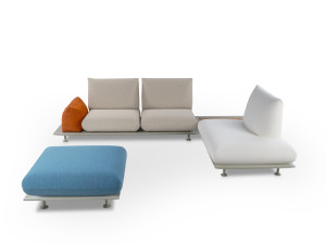 Тканевый съемный модульный садовый диван