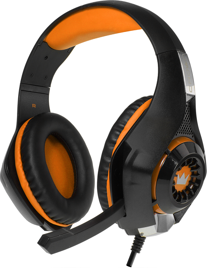 CMGH-102T Orange Гарнитура игровая cmgh-102t black&orange (подключение usb, встроенная аудио карта, частотный диапазон: 20гц-20,000 гц ,кабель 2.1м,размер d 250мм) Crown Santreyd 