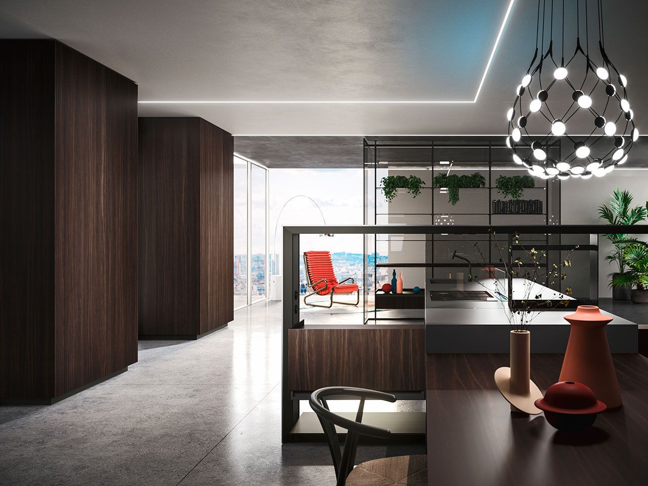 Встроенная кухня с островом Arrital Nautila ARCH-00121693 - Вид №1