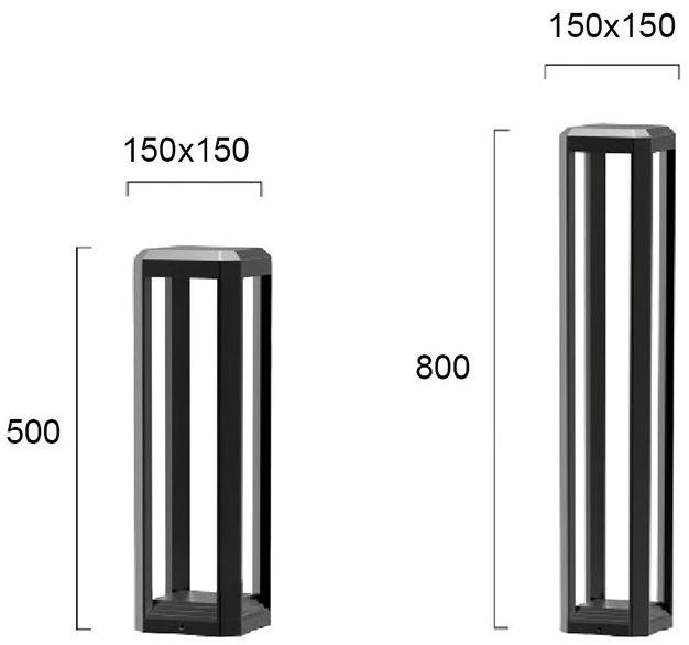 Terzo Light Светодиодный алюминиевый столбик Bios V4213100, v4213101 - Вид №4