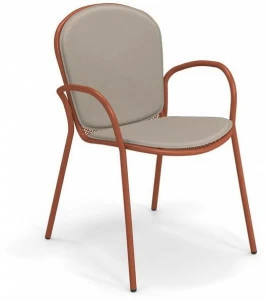 emu Садовый стул с подлокотниками из стали и ткани Ronda xs 458