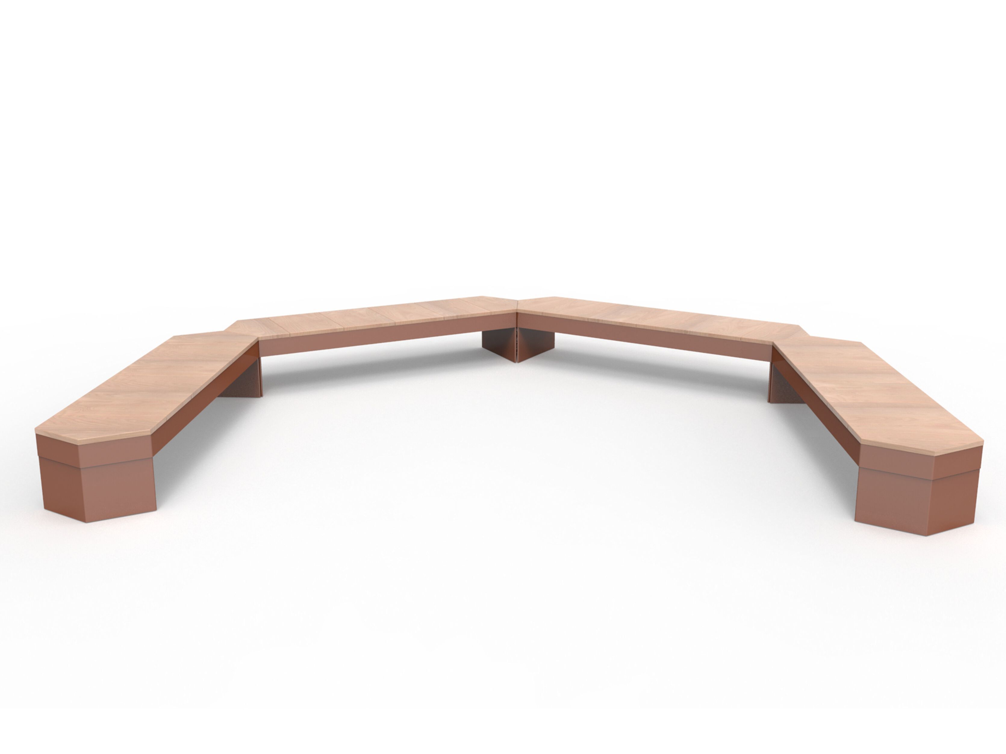 Модульная стальная и деревянная скамья без спинки CITYSì CRUISE ARCH-00048423