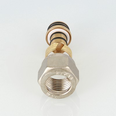 VTc.710.N.1604 Фитинг коллекторный обжимной для металлополимерной трубы Valtec 16 мм x 1/2"  - Вид №6