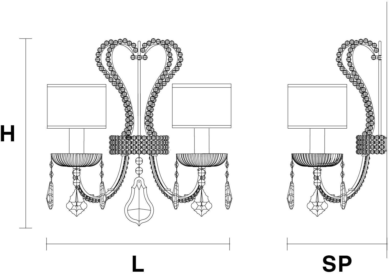 Masiero Бра с прямым светом из металла Galà Gala sun-id-1374921 - Вид №1