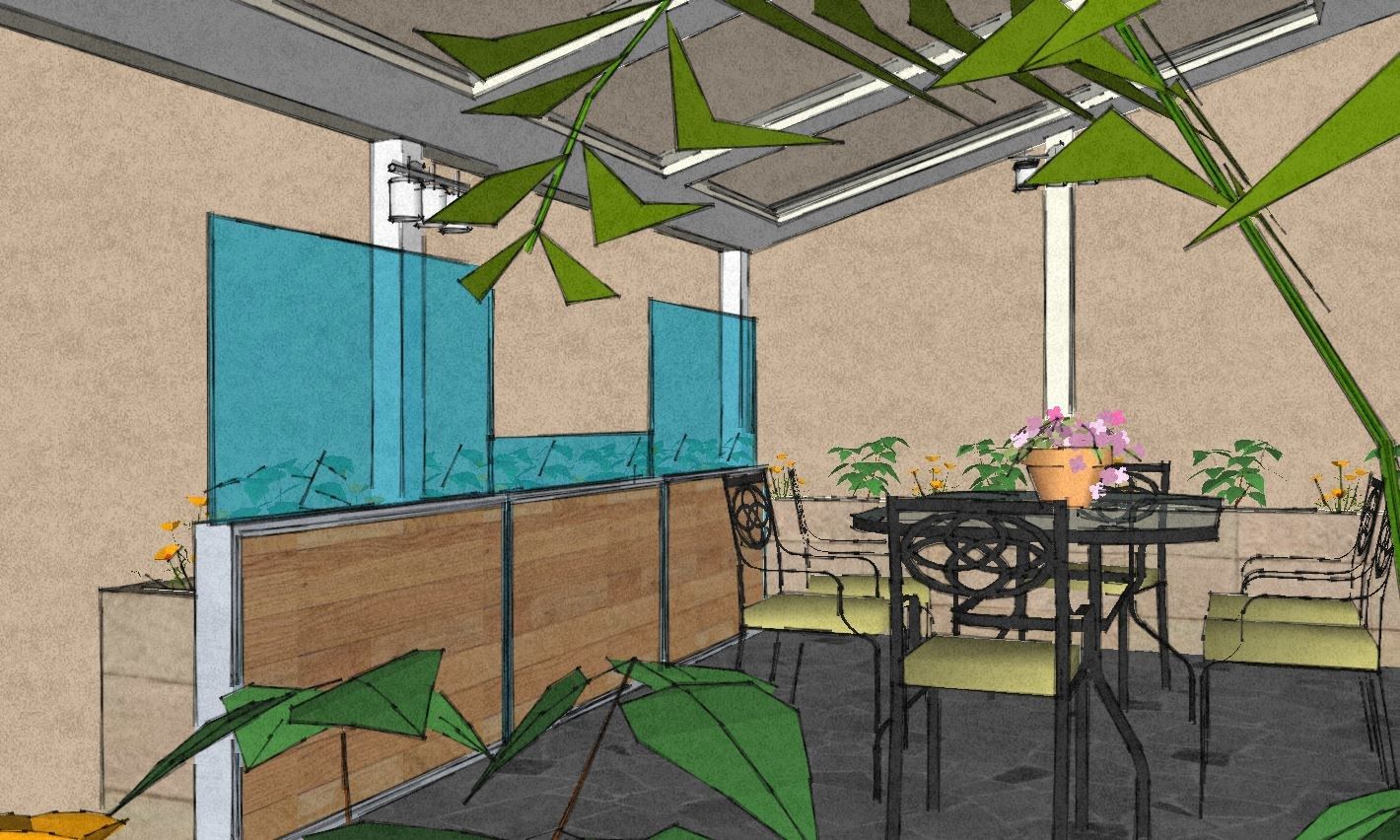 Алюминиевый и стеклянный экран dehors GM MORANDO Bellavista System ARCH-00015351 - Вид №8