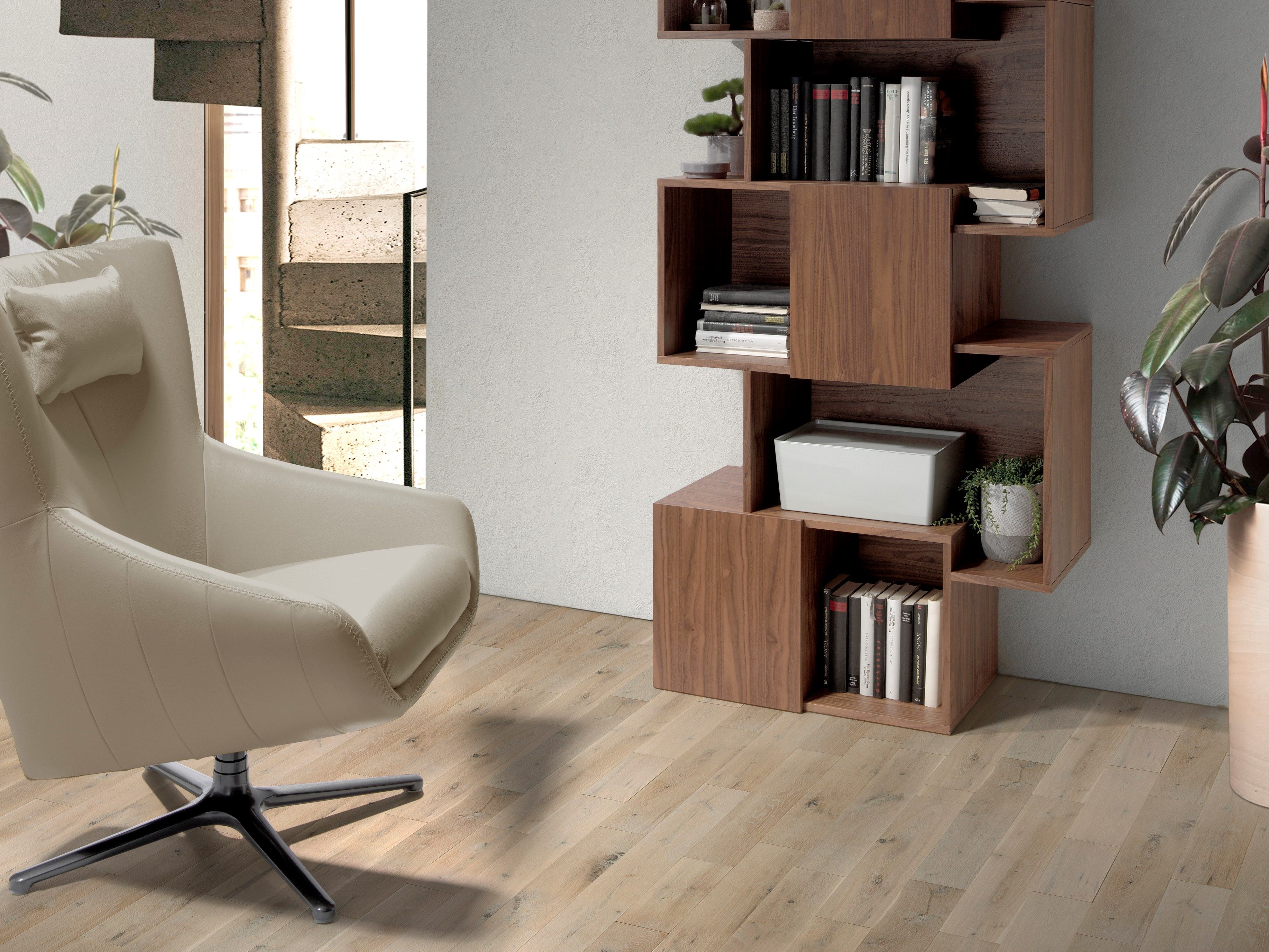 Кожаное вращающееся кресло с подлокотниками Angel Cerda 5090 ARCH-00094936 - Вид №7